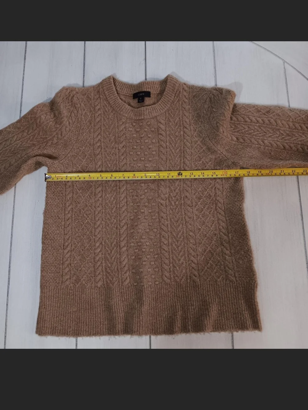 J. Crew Camel Cable Sweater Crewneck